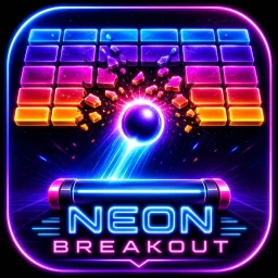 Ícone de Neon Breakout: Cyber Bricks